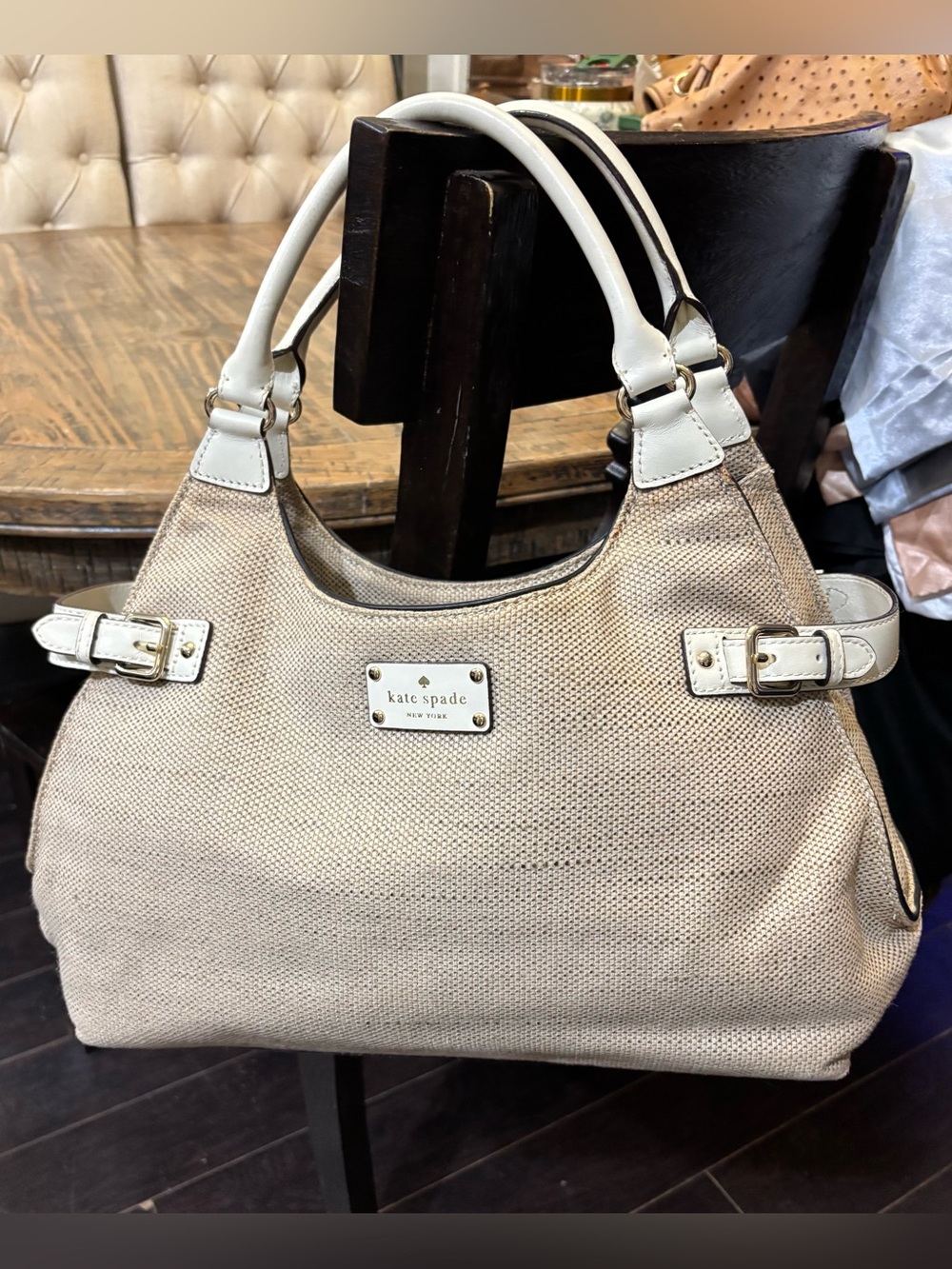 Kate Spade New York Burlap Hobo Bag